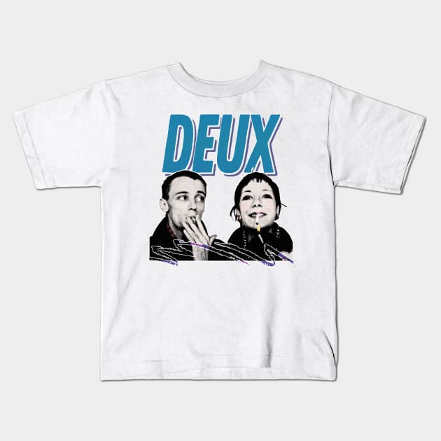 Deux - French Coldwave Kids T-Shirt by DankFutura